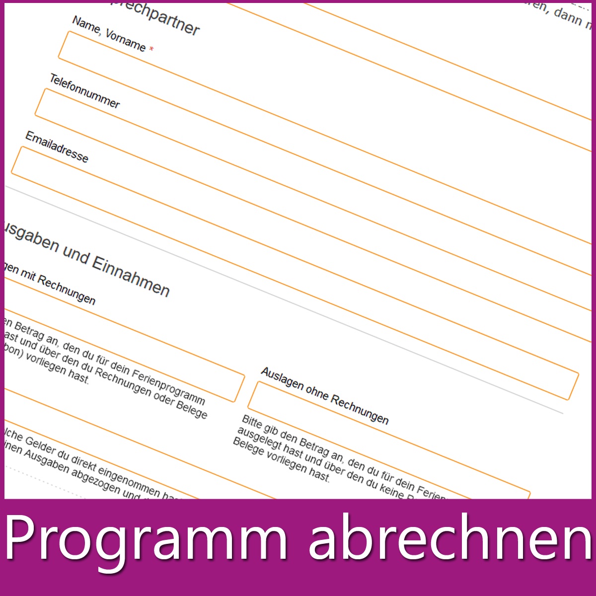 Programm abrechnen
