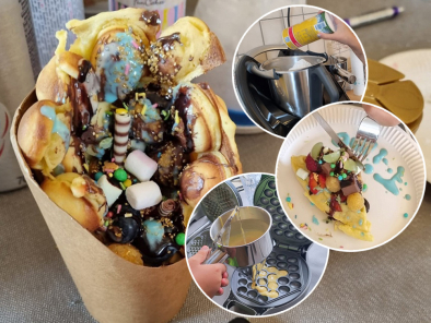 Waffeln backen